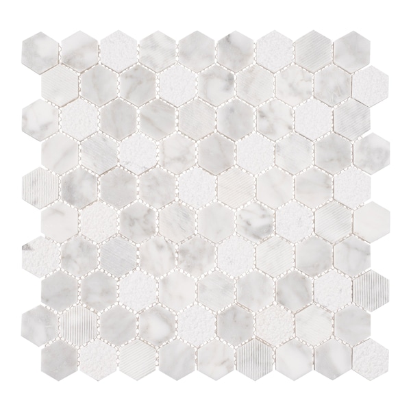 Andova Tiles ANDOVA TILES Amarillo 1.25" x 1.25" Natural Stone Honeycomb Mosaic Wall & Floor Tile - ANDAMA103
