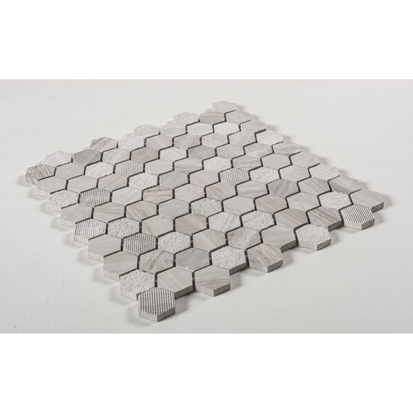 Andova Tiles ANDOVA TILES Amarillo 1.25" x 1.25" Natural Stone Honeycomb Mosaic Wall & Floor Tile - ANDAMA102