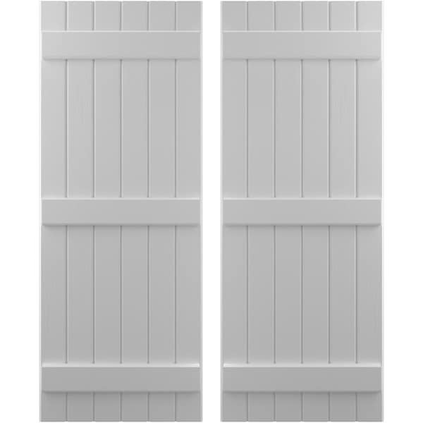 Ekena Millwork Americraft 6-Board (3 Batten) Exterior Real Wood Joined Board-n-Batten Shutters, ARW401BB621X78PRH - ARW401BB621X78PRH
