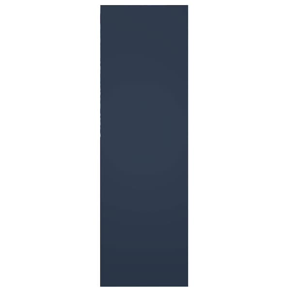 Ekena Millwork True Fit PVC Single Panel Chevron Modern Style Fixed Mount Shutters Starless Night Blue, 18"W x 79"H - TFP001CV18X079OB