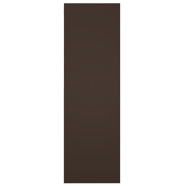 Ekena Millwork True Fit PVC Two Equal Raised Panel Shutters, Raisin Brown, 18W x 63H, PR - TFP101RPF18X063TB