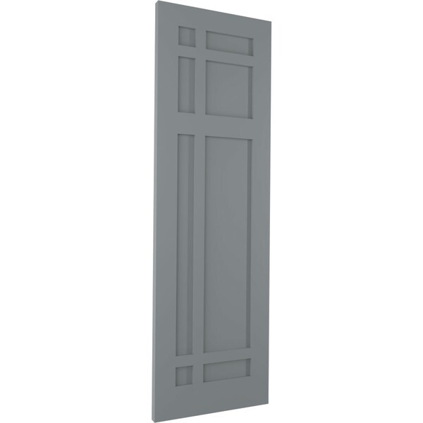 Ekena Millwork True Fit PVC San Juan Capistrano Mission Style Fixed Mount Shutters, Ocean Swell, 12W x 43H, PR - TFP001SJ12X043CH