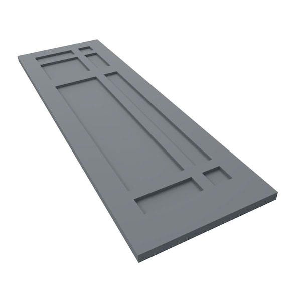 Ekena Millwork True Fit PVC San Juan Capistrano Mission Style Fixed Mount Shutters, Ocean Swell, 12W x 43H, PR - TFP001SJ12X043CH