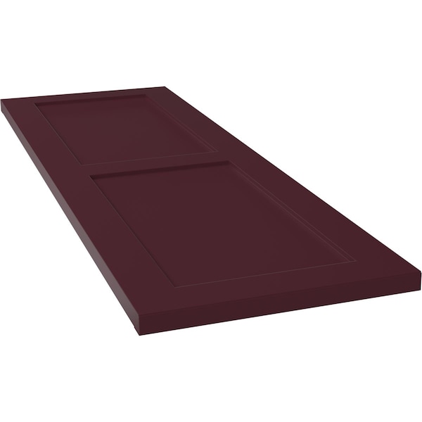 Ekena Millwork True Fit PVC Two Equal Flat Panel Shutters, Wine Red, 12W x 55H, PR - TFP101FPF12X055WR