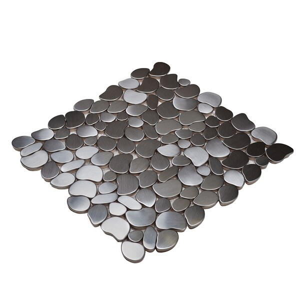 Apollo Tile Sample of Ciottolo Metal Pebble 12.2"x12.2" Mosaic Tile - APLMM9926EC33 SAMPLE