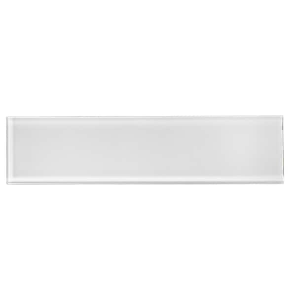 Apollo Tile 3X12 Soft White Glossy Subway Glass Tile 5 Sq.Ft., 20PK - APLA99066312EC99