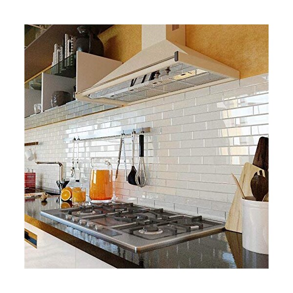 Apollo Tile White Sparkle 2X8 Subway 4.83 sq.ft 11.8 in. x11.8 in. Glass Mosaic Tile, 5PK - APLC9905EC18