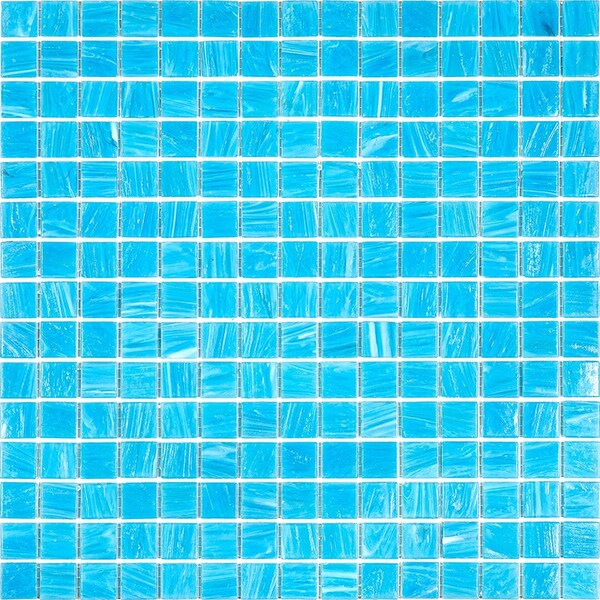 Apollo Tile Celestial 12 in. x 12 in. Glossy Sky Blue Glass Mosaic Wall and Floor Tile 20 sq. ft./case, 20PK - APLST88BL528A