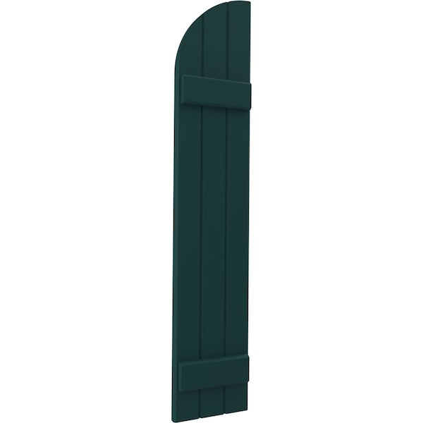Ekena Millwork Americraft 3-Board (2 Batten) Wood Joined Board-n-Batten Shutters w/ Arch Top, ARW101BQ311X73FGH, PR - ARW101BQ311X73FGH