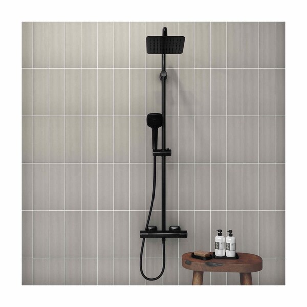 Daltile Stencil 4in x 12in Glazed Porcelain Linear Wall Tile 8.72 SQFT Per Carton, 30PK - SC33RCT412LNRMT