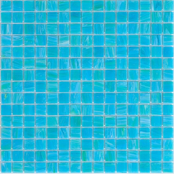Apollo Tile Celestial 12 in. x 12 in. Glossy Blue-Green Glass Mosaic Wall and Floor Tile 20 sq. ft./case, 20PK - APLST88BL522A
