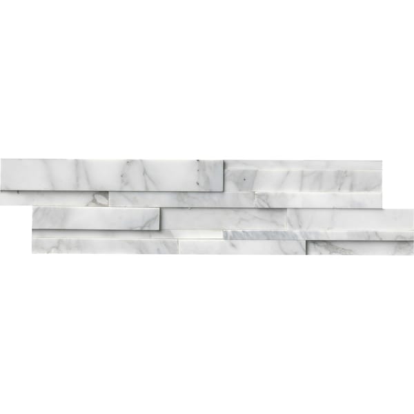 Msi Calacatta Cressa 3D Ledger Panel SAMPLE Honed Marble Wall Tile - ZOR-PNL-0022-SAM