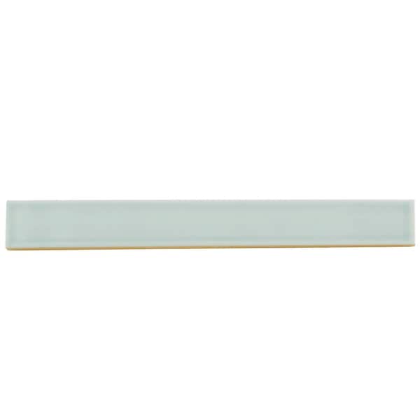 Apollo Tile Horizonte 2 x 16 in. Glossy Pastel light Blue Ceramic Subway Wall Tile 10.76 sq ft/case, 50PK - FLT88SKY216A