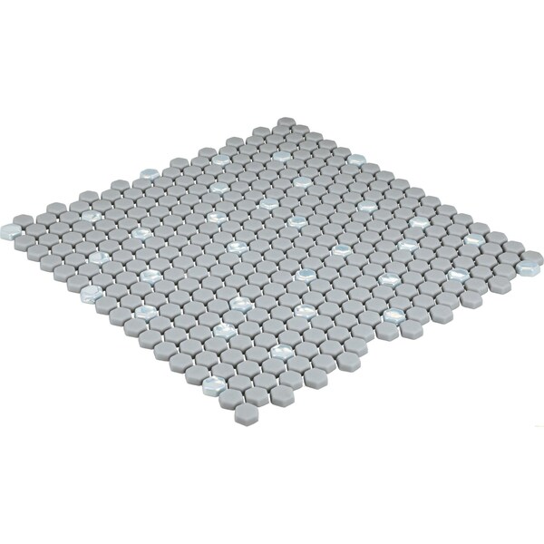 Daltile Starcastle 5/8'' Mini Hexagon Glass Wall and Floor Mosaic, 15PK - SC77MINIHEXMSMT