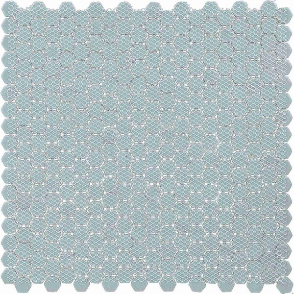 Daltile Starcastle 5/8'' Mini Hexagon Glass Wall and Floor Mosaic, 15PK - SC77MINIHEXMSMT