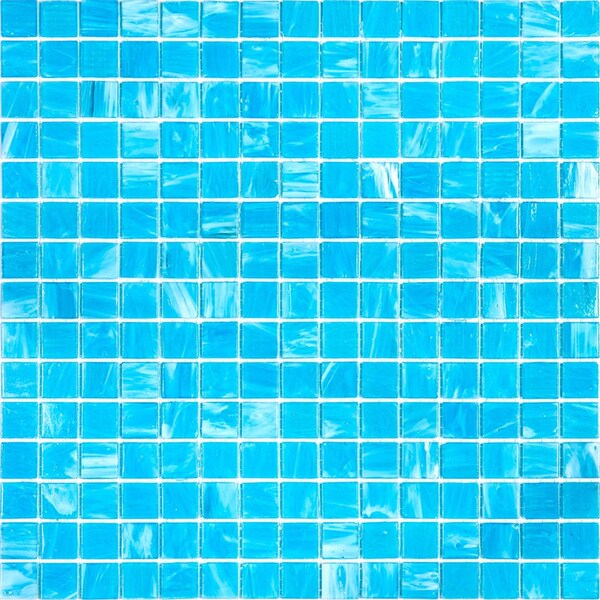 Apollo Tile Celestial 12 in. x 12 in. Glossy Arctic Blue Glass Mosaic Wall and Floor Tile 20 sqft/case, 20PK - APLST88BL527A