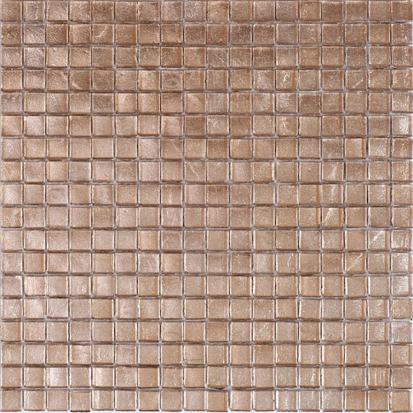 Apollo Tile Skosh 11.6inx11.6in Glossy French Beige Glass Mosaic Wall and Floor Tile 18.69 sqft/case, 20PK - APLNB88BG312A