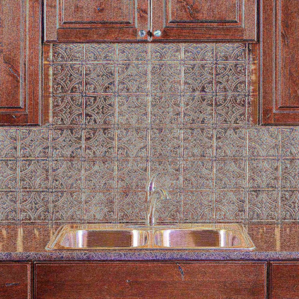 Fasade Fasade 18in x 24in Traditional 1 Bermuda Bronze Backsplash Panel 5pk - PB5017