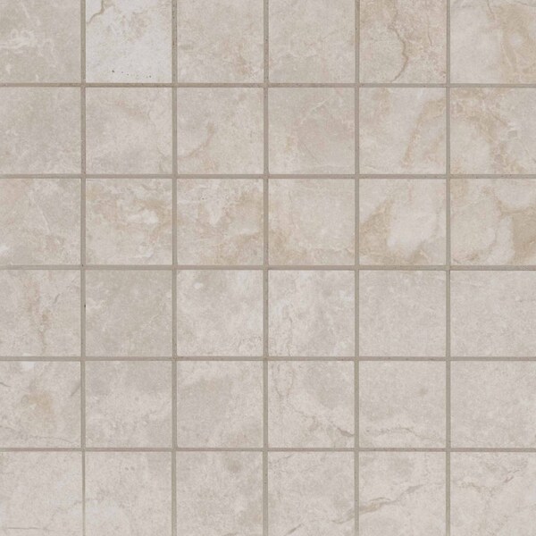 Msi Ansello Ivory SAMPLE Matte Ceramic Mesh-Mounted Mosaic Tile - ZOR-PT-0504-SAM