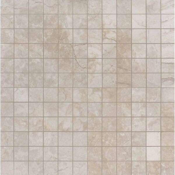 Msi Ansello Ivory SAMPLE Matte Ceramic Mesh-Mounted Mosaic Tile - ZOR-PT-0504-SAM