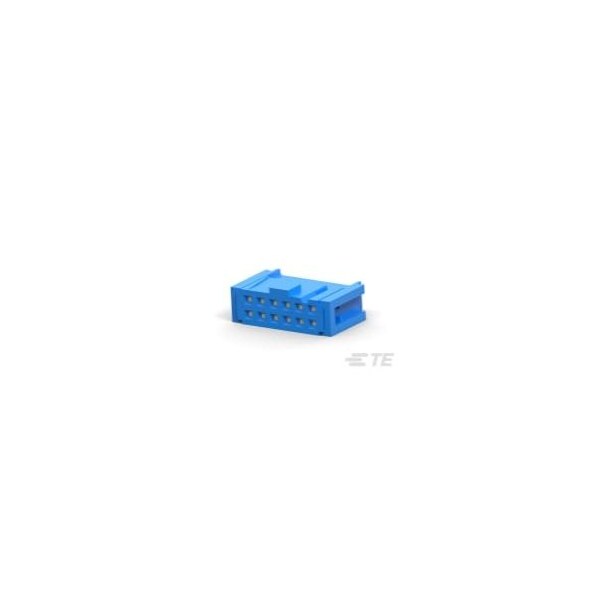 Conector de placa de conectividad TE, 12 contactos, 2 filas, hembra, terminal IDC, aislante azul, receptáculo - 2-1658527-0