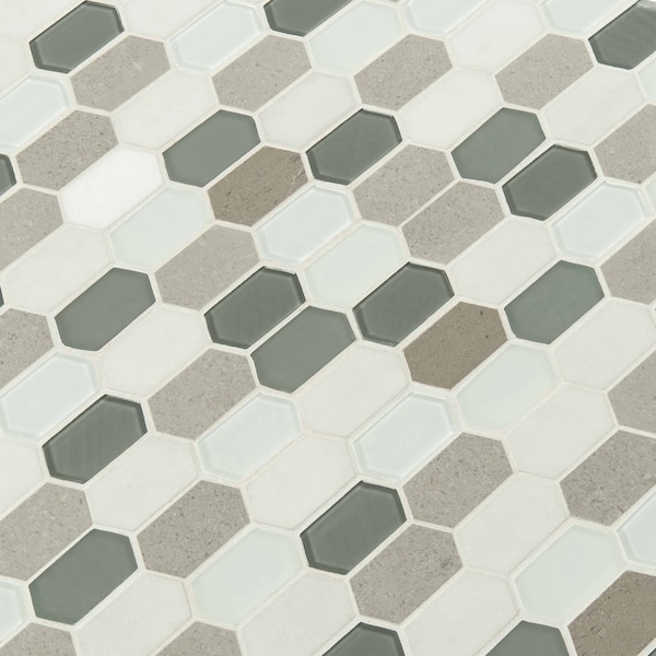 Msi Lascari Picket 12 In. X 11.63 In. X 8 Mm Multi-Surface Mesh-Mounted Mosaic Tile, 10PK - ZOR-MD-0309