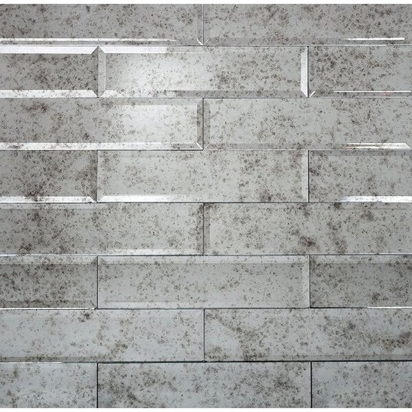 Apollo Tile Silver 3 in x 12 in Glass Polished Wall Subway 5 sqft/case, 20PK - APLMR8801ANTA