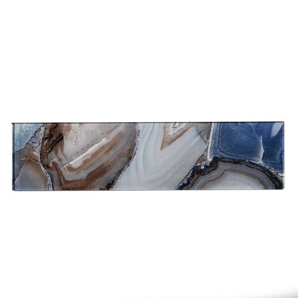 Apollo Tile Carnelian 3 in. x 12 in. Glossy Sea Blue Glass Subway Wall and Floor Tile 5 sq. ft./case, 20PK - APLAG8801GRBL