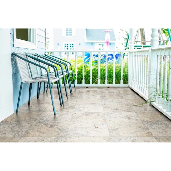 Msi Silver 16 In. X 16 In. Tumbled Travertine Paver Tile - ZOR-LSC-0061
