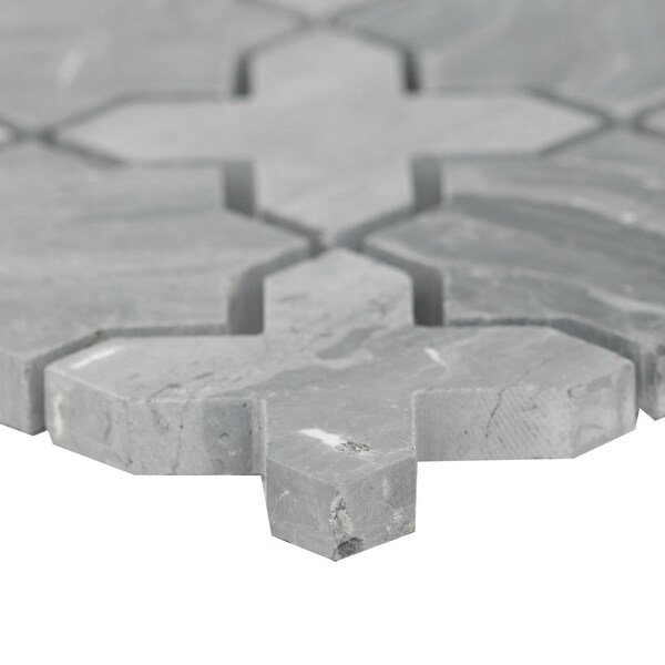 Msi Montague Blue Oak 11.81 In. X 11.81 In. X 10Mm Polished Mosaic Marble Floor And Wall Tile, 10PK - ZOR-MD-0535