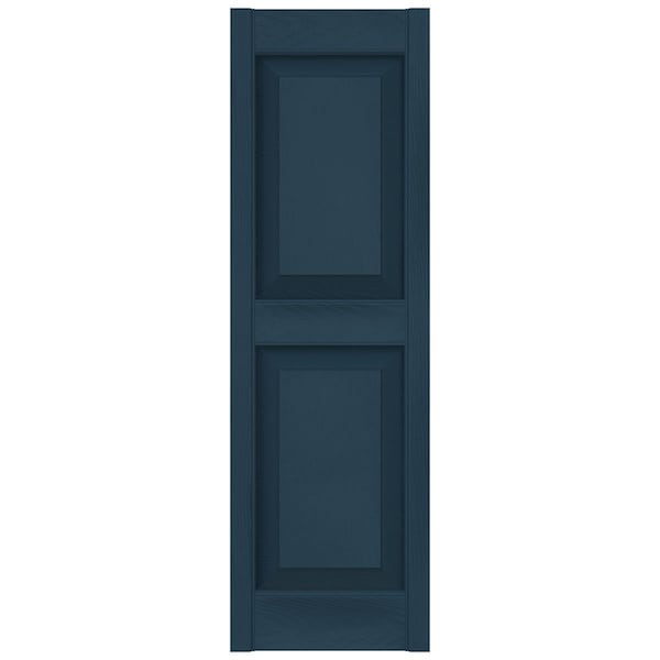 Ekena Millwork Mid-America Vinyl, Custom Two Equal Panels, Raised Panel Shutters, P21277036, PR - P21277036