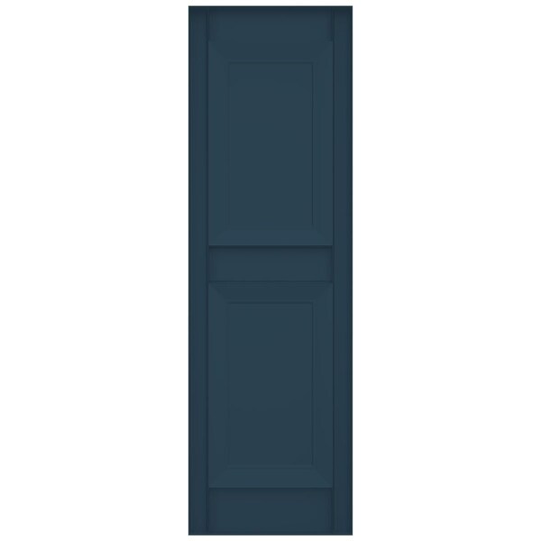 Ekena Millwork Mid-America Vinyl, Custom Two Equal Panels, Raised Panel Shutters, P21277036, PR - P21277036