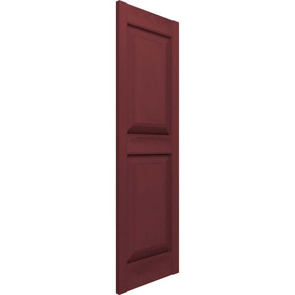 Ekena Millwork Lifetime Vinyl, Standard Two Equal Panels, Raised Panel Shutters, LP2S14X05500WN, PR - LP2S14X05500WN