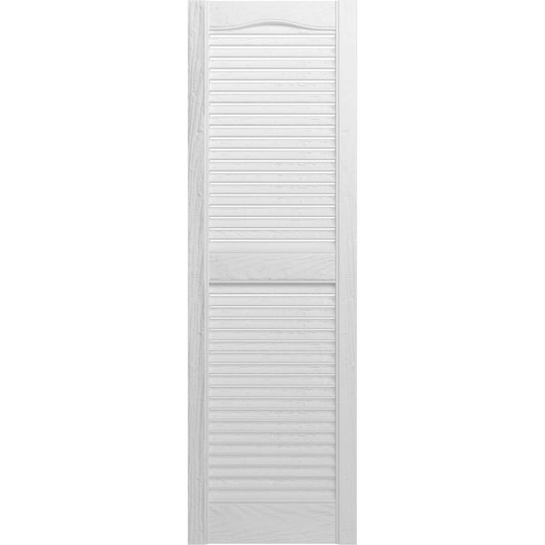 Ekena Millwork Builders Edge, Standard Cathedral Top Center Mullion, Open Louver Shutters, 10140072001, PR - 010140072001