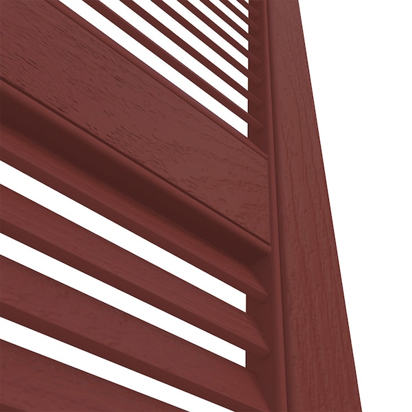 Ekena Millwork Mid-America Vinyl, Standard Size Cathedral Top Center Mullion, Open Louver Shutter, 11231027, PR - 00011231027