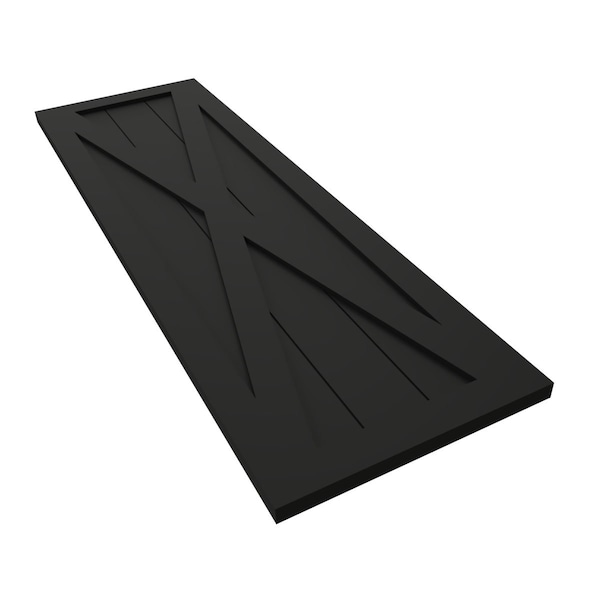 Ekena Millwork True Fit PVC Single X-Board Farmhouse Fixed Mount Shutters, Black, 15W x 50H, PR - TFP001FH15X050BL