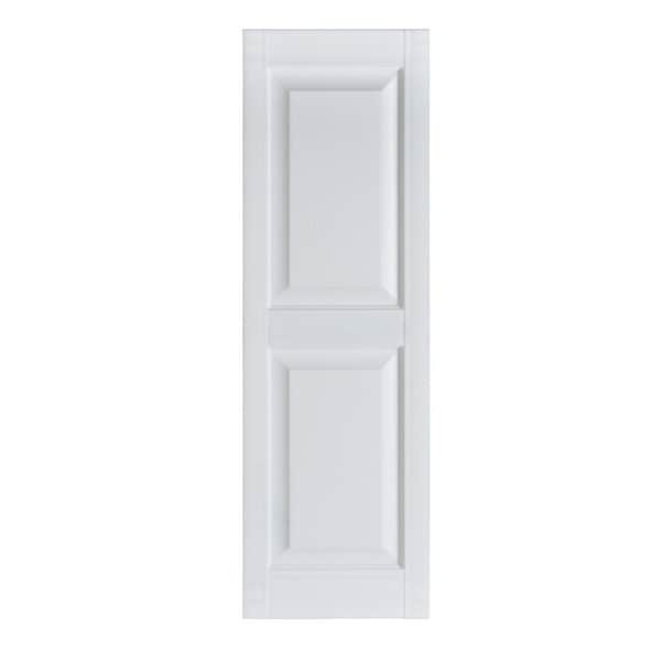 Perfect Shutters 15 Inch x 59 Inch Raised Panel Exterior Vinyl Shutter, PR - RP-15-59-49