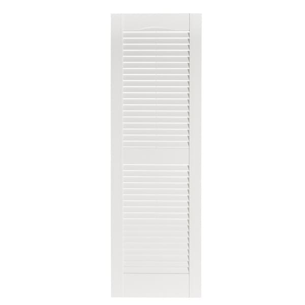 Perfect Shutters 15 Inch x 71 Inch Louver Exterior Vinyl Shutter, PR - LVR-15-71-01
