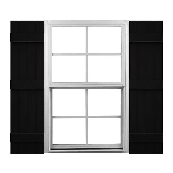 Ekena Millwork Mid-America Vinyl, Standard Size Four Board Joined Shutters, 31459002, PR - 00031459002