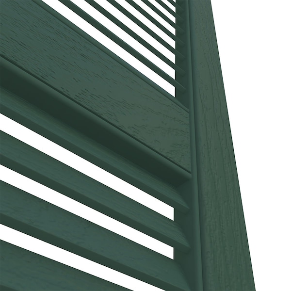 Ekena Millwork Mid-America Vinyl, Standard Size Cathedral Top Center Mullion, Open Louver Shutter, 11455028, PR - 00011455028