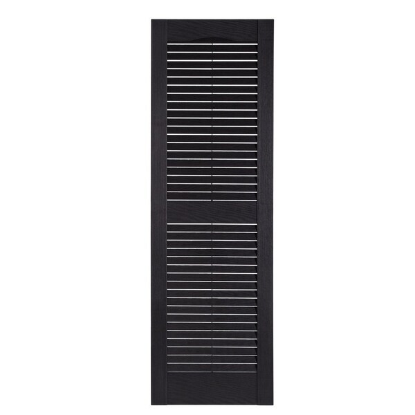 Perfect Shutters 15 Inch x 55 Inch Louver Exterior Vinyl Shutter, PR - LVR-15-55-02