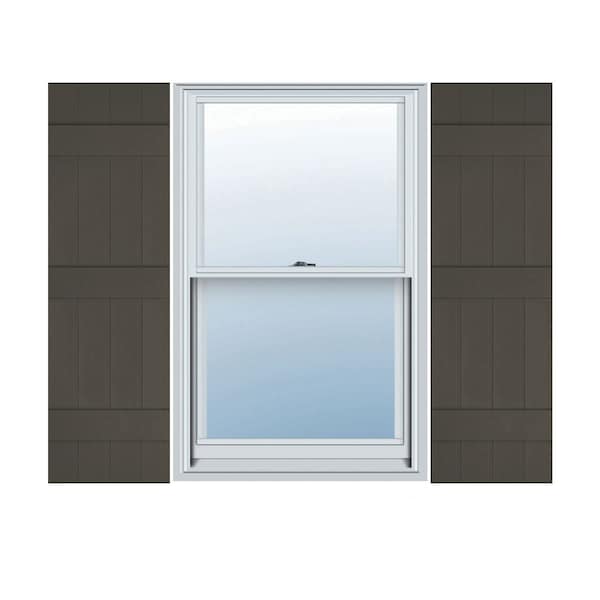 Ekena Millwork Lifetime Vinyl, Standard Four Board Joined, Board-n-Batten Shutters, LJ4S14X07100MS, PR - LJ4S14X07100MS