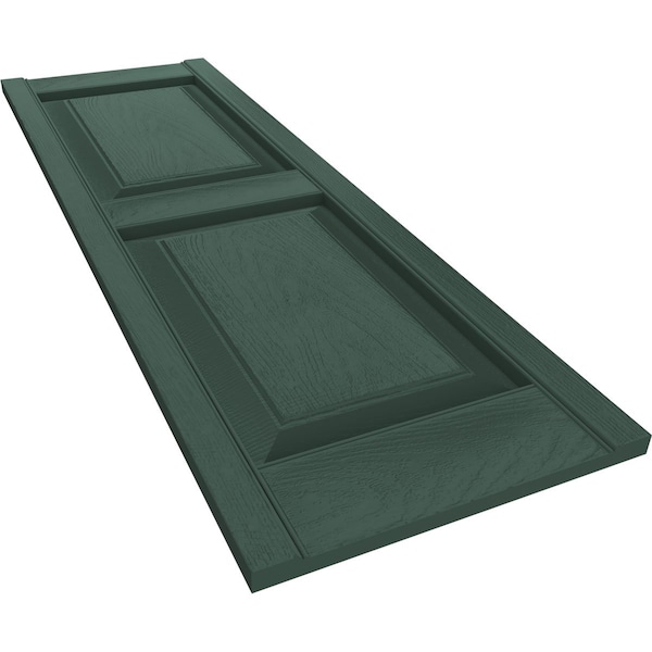 Ekena Millwork Lifetime Vinyl, Standard Two Equal Panels, Raised Panel Shutters, LP2S14X06700FG, PR - LP2S14X06700FG