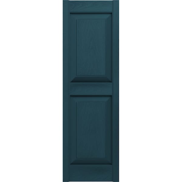 Ekena Millwork Lifetime Vinyl, Standard Two Equal Panels, Raised Panel Shutters, LP2S14X05500MB, PR - LP2S14X05500MB