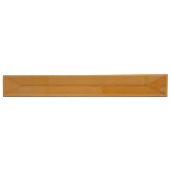 Apollo Tile Horizonte 2 x 16 in. Glossy Honey Ceramic Deco Subway Wall Tile 10.76 sq ft/case, 50PK - FLT88DECHON216