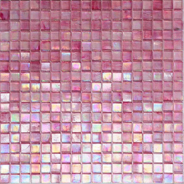 Apollo Tile Skosh 11.6 in. x 11.6 in. Glossy Foxy Pink Glass Mosaic Wall and Floor Tile 18.69 sqft/case, 20PK - APLNB88PK225A