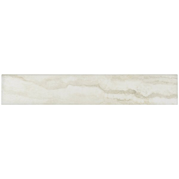Msi Bernini Bianco Bullnose 3 In. X 18 In. Porcelain Wall Tile, 30PK - ZOR-PT-TR-0112
