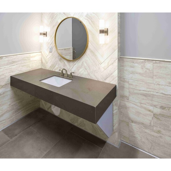Msi Bernini Bianco Bullnose 3 In. X 18 In. Porcelain Wall Tile, 30PK - ZOR-PT-TR-0112