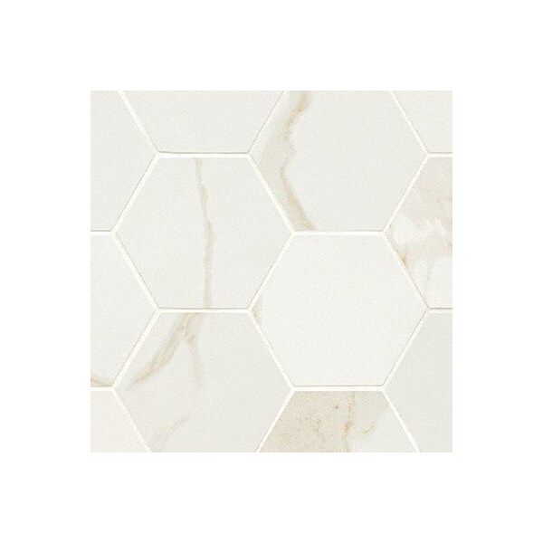 Msi Eden Calacatta Sample. Matte Porcelain Hexagon Floor & Wall Tile - ZOR-PT-0635-SAM