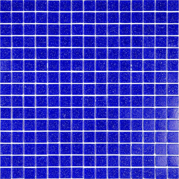 Apollo Tile Dune 12 in. x 12 in. Glossy Cobalt Blue Glass Mosaic Wall and Floor Tile 20 sq. ft./case, 20PK - APLSA88BL508A